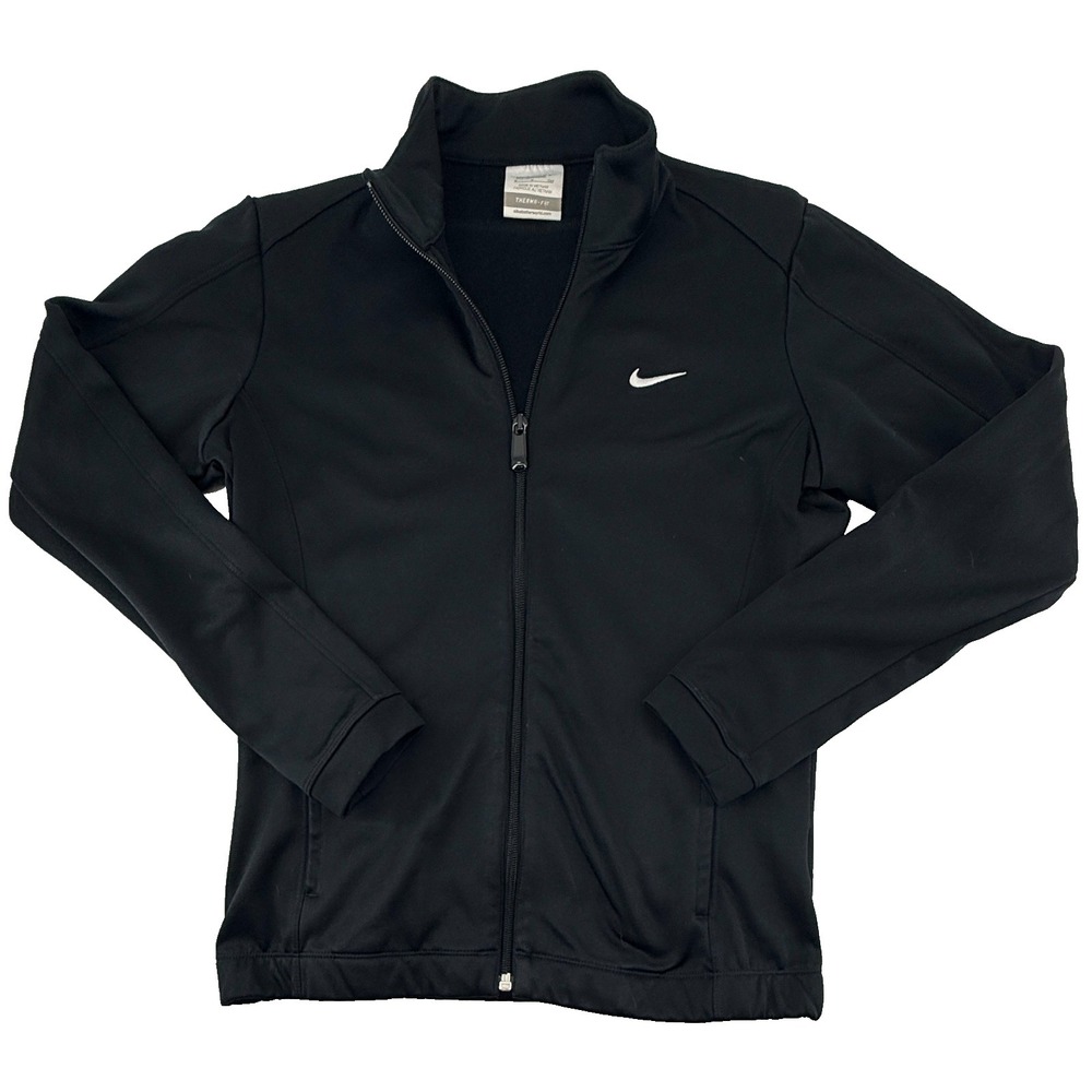 Nike Golf Therma‎ Fit Jacket Womens Small Black Full Zip Athletic Training